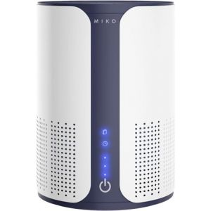 MIKO, purificateur d'air HEPA couvrant jusqu'à 86 m2, 3 vitesses de ventilateur, minuterie intégrée, CADR de 150, mode veille - Le filtre True HEPA H13 élimine 99,97% de la fumée et du pollen (MIKO EU, neuf)