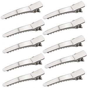 TRIXES Pinces à cheveux crocodile 50pk - Poignées crocodile 45 mm - Accessoires de coupe de coiffure - Barrettes en métal (Digiflex FR, neuf)