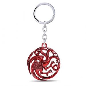 Bkinpid Dragon Porte-cl&eacute;s Maison Targaryen (Rouge) (JVINN-US, neuf)