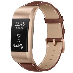 KoGiio Cuir Bracelet pour Fitbit Charge 2, Hommes et Femmes de Cuir Bracelet de Remplacement Compatible avec Fitbit Charge 2 - Brun (YiisMo Elec Shop, neuf)