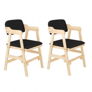 Chaise Haute d'alimentation Bébé,Chaise Haute Bébé Evolutive en Bois Naturel,Hauteurs Réglable Stable Chaise Supporte 90KG pour Bébés Enfants et Adultes,Solide,Design Universel (jusiZL, neuf)