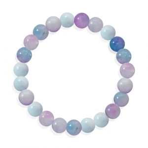 Maison Dianie Bracelets Pierre Naturelle 8MM Pierres pr&eacute;cieuses Elastique Bracelet perle homme et femme Unisex Cadeau Anniversaire (Bleu-Violet) (eosse, neuf)