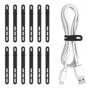 COYUN 12pcs Organisateur de Cable, Range Cable Bureau, Enrouleur de Câbles Réutilisable, Organisateur élastiques pour Organiser les Câbles de Charge, Audio et Réseau,noir (HLWA RETAILS LTD UKSTORE, neuf)