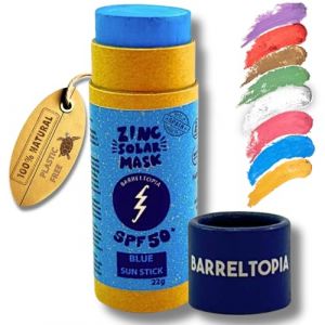 Barreltopia Surf Stick Solaire Visage 50+ Zinc Crème Couleurs - Protection Solaire Visage SPF 50 - Sunscreen Waterproof Éco Naturel (KISSLAND COSMETICS, S.L., neuf)