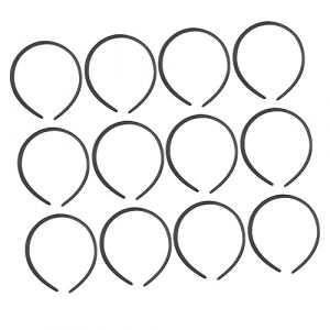 Vaguelly 12pièces Bandeau Pour Cheveux Femme -tête Uni Cerceau à Cheveux Simple Cerceau Plastique Pour Femmes Et Filles (Bustling Xin, neuf)