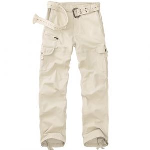 yeyity Pantalon cargo pour femme - Pantalon de randonn&eacute;e - Pantalon d'ext&eacute;rieur en coton - Pantalon de travail - Coupe d&eacute;contract&eacute;e - Pantalon de trekking - Pantalon militaire - Streetwear, Abricot (pudu uk, neuf)