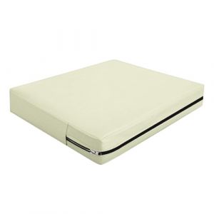 Housse Coussin Exterieur Impermeable, Housse Siège Canapé Protection Complète avec Fermeture Éclair, Amovibles Housse Assise Salon De Jardin Terrasse Caravane (Beige,60×60×10cm) (YUNDU, neuf)