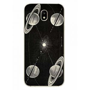 NOVAGO Coque Compatible avec Samsung Galaxy J5 2017 (J530) en Gel Souple R&eacute;sistant Anti Choc avec Impression de qualit&eacute; -Espace Noir (NOVAGO-Vendeur PRO fran&ccedil;ais, neuf)
