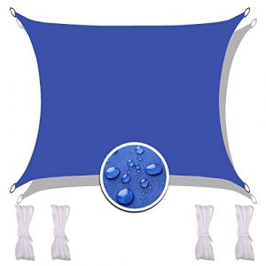 Redfire Voile D'ombrage Auvent 3X4M, Imprégné Voile d'Ombrage Camouflage Tissu Oxford avec Corde de Fixation Résistant aux Intempéries pour Patio Bleu Marin (Redfire-EU, neuf)