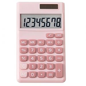 Mini calculatrices, Calculatrice de Poche, Batterie Solaire à 8 Chiffres, Calculatrice de Bureau pour Le Bureau, la Maison et l'école | Calculatrice Simple à Fonction Standard, Petit Rose (Pop Tools, neuf)