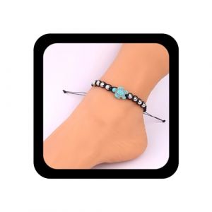 Yienate Bracelet De Cheville Turquoise Noir Tricoté À La Main En Fil De Cire Tortue Pendentif Plage Bracelets De Cheville Mode Chaîne De Pieds Bijoux Cadeau Pour Femmes Et Filles (Yienate, neuf)