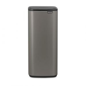 Brabantia Poubelle Bo Touch 30L (Platine) &ndash; Poubelle cuisine compacte &agrave; ouverture automatique soft-touch &ndash; Syst&egrave;me de tri des d&eacute;chets avec seau amovible &ndash; Sacs-poubelle PerfectFit gratuits inclus (Brabantia, neuf)