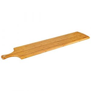 smokemax&reg; XL &ndash; Planche de service longue version (environ 100 x 22 x 2 cm), planche &agrave; d&eacute;couper, planche design en bois de bambou (100 % huil&eacute;e avec de l'huile d'olive) (HS-Group, neuf)