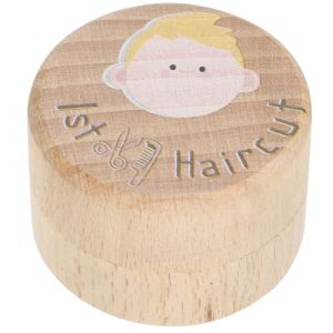MOLUCKFU Bo&icirc;te &agrave; Souvenirs Bois pour Premi&egrave;re Coupe de Cheveux Gar&ccedil;on Fille Gar&ccedil;on Fille Bo&icirc;te Mignonne pour Garder M&egrave;che de Cheveux Naissance Coffret de Rangement pour Souvenir Gar&ccedil;on (Ziyiiu, neuf)