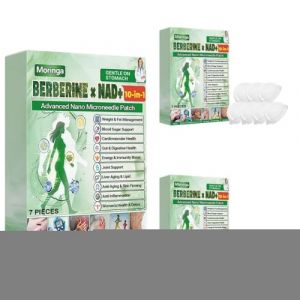 Berberine Patches, 3 Bo&icirc;te 21 Pi&egrave;ces Moringa Berberine Patch, Patch Nano Microneedle Minceur, Aide Au M&eacute;tabolisme, Fa&ccedil;onner Un Corps Sain, Outils Auxiliaires, Patchs De Soin Corporel (yunrgsz, neuf)