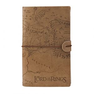 Elbenwald Le Seigneur des Anneaux Carnet de notes avec carte de la terre du Milieu en relief et r&eacute;utilisable 12 x 19,5 x 2 cm Beige (Elbenwald, neuf)
