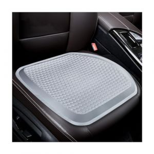 JNNJ 2 Pi&egrave;ces Coussin De Si&egrave;ge pour Si&egrave;ges Avant Voiture, Coussin De Si&egrave;ge en Gel De Voiture, Coussin Si&egrave;ge Doublement &eacute;pais Et Respirant Si&egrave;ges Chaise en Gel Frais Et en Nid d'abeille(Gris) (KJHmaoyi, neuf)
