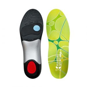 Flexor - Semelle unisexe Running Pro | Soutien dynamique de la vo&ucirc;te plantaire | Amortissement sup&eacute;rieur | Pronation id&eacute;ale | Compatible avec les chaussures de course &agrave; pied, verte, Taille 39/40 (Flexor, neuf)