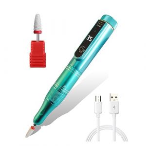 TEmkin Perceuse à Ongles électrique 35 000 TR/Min Rechargeable, perceuse de manucure Portable, Lime à Ongles électronique, polisseuse à Ongles sans Fil Mac (35 000 sans Fil Vert A) (AZ123456789, neuf)