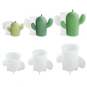 UR URLIFEHALL Lot de 3 moules 3 styles en résine époxy 3D en forme de cactus pour aromathérapie, savon, bougies, décoration de table (UR URLIFEHALLEU, neuf)