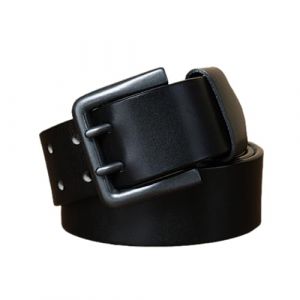 MYIESAXL Ceinture en Cuir Robuste pour Hommes Faites À La Main 4,3 cm de Grande Largeur et 4 mm D'Épaisseur Avec Boucle À Double Ardillon, Ceinture pour Jeans À Œillets À Double Trou (LiCaiYinShua, neuf)