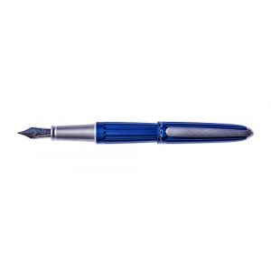 DIPLOMAT - Stylo Plume Acier Aero - Bleu - Taille Medium - Sobre & Raffin&eacute; - Allure Moderne - Acier Inoxydable - Savoir Faire Traditionnel - Garantie 5 Ans - D40306025 (Brand-Shop 09 - Boutique de marque, neuf)