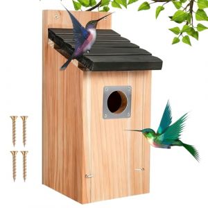 Nichoir pour oiseaux d'ext&eacute;rieur r&eacute;sistant aux intemp&eacute;ries - Mangeoire en bois &agrave; suspendre avec protection contre les oiseaux de pr&eacute;dateur - Id&eacute;al comme nichoir pour m&eacute;sanges, rouges-gorges et autres (MOTTIA FACING LIMITED, neuf)