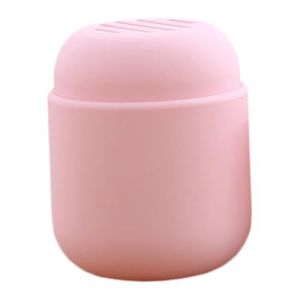 PACKOVE Porte-houppette En Silicone Rose Compact, &Eacute;tui &agrave; &Eacute;ponge De Maquillage Ventil&eacute;, Support De Rangement Antichoc, Portable Pour Voyage (Spring TU, neuf)