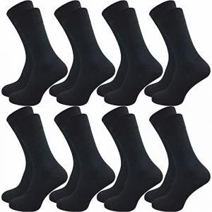 GAWILO Chaussettes pour homme en 100% coton (8 paires) | Sans coutures pressantes | Chaussettes en coton avec talon et pointe du pied renforc&eacute;s (GAWILO, neuf)