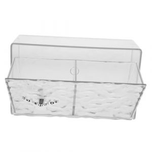 VICASKY Bo&icirc;te de Rangement Murale pour Cosm&eacute;tiques Organisateur de Coton D&eacute;maquillant et Coton Tiges Support Pratique pour Salle de Bain &Eacute;conomise de Espace et Facile Acc&egrave;s Fabriqu&eacute; (Belicious Helper, neuf)