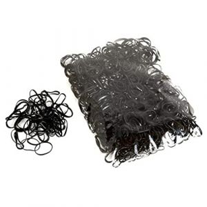 Corde Élastique 1000pcs support de cheveux transparent en caoutchouc bandeau à cheveux en silicone solon de queue de queue d'élastique TPU Cravate Anneaux Accessoires for cheveux Corde Élastique Noir( (钟祥市微琼维商贸有限公司, neuf)