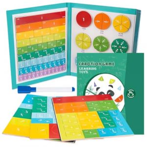 YCFAIIKG Carreaux de Fraction,Fractions Peut &ecirc;tre coll&eacute; Jeux &Eacute;ducatifs, Jeux de Fraction de Dessin anim&eacute; Jeux &eacute;ducatifs Math&eacute;matiques, Jeux pour Apprendre Les Fractions (XU TAO841, neuf)