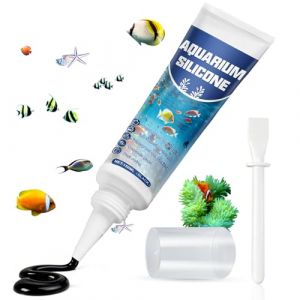 ALLONY Silicone Aquarium, 150ML Silicones Aquarium Noir, Colle aquarium, Haute &eacute;lasticit&eacute;, Etanche, silicone pour R&eacute;paration D'&eacute;l&eacute;ments en Verre Aquariums et Terrariums (SUQIAN, neuf)