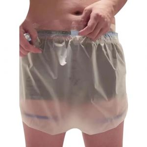 Culottes Lavables Anti-fuites pour Incontinence,Culottes En Plastique À Enfiler pour Incontinence Adulte,imperméables,Réutilisables,Culotte En Plastique À Clipser,2XL,White (YiTongShangMao, neuf)