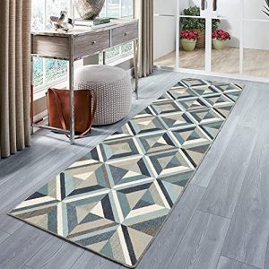 Amcider Tapis de Cuisine antidérapant et Lavable Tapis Cuisine antidérapant Lavable Design Moderne & Traditionnel résistant Lavable pour Chambre, Cuisine, Descente de Lit - 80x120cm (Yun Zoogule, neuf)
