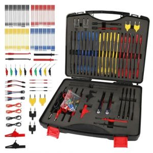 Ensemble de 104 cordons de test pour multimètre Kit de cordons de test de circuit automobile Kit de cordons de dérivation électrique Kit automobile avec pinces crocodiles (popidi, neuf)