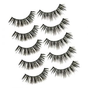 Didiseaon 5 Paires De Faux Cils Faux Cils Naturels Cheveux Faux Cils Faux Cils Naturels Faux Cils Épais Faux Cils Cils Croisés Cils Denses Cils Naturels Noirs (Merkowski, neuf)