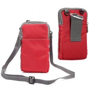 Pochette de Ceinture pour T&eacute;l&eacute;phone Femme, Petit Sac Bandouli&egrave;re Rouge, Vertical Ceinture Clip Pochette Telephone Femme &Eacute;tui de Ceinture Portefeuille Sac Epaule Sac Banane avec Boucle de Ceinture (Prseen, neuf)