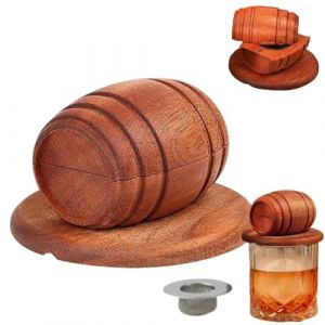 Kit de Fumage en Tonneau de Bois, Fumoir &agrave; Whisky et Cocktails, Kit de Fumage &agrave; L'ancienne, Infuseur de Fumoir, Cadeau de Bar &agrave; Domicile Parfait pour Hommes, Cr&eacute;ez Une Exp&eacute;rience de Boisson Unique (XiaoLaoHuGouZhiHe, neuf)