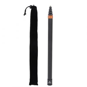 Perche &agrave; Selfie, B&acirc;ton &agrave; Selfie 3M Fibre de Carbone, Perche &agrave; Selfie Compacte et Portable, Panoramique T&eacute;lescopique pour Cam&eacute;ra de Sport, Insta360 X3/X5/ONE RS/GO 2 (Noir + Attaches dor&eacute;es) (Cchhjty, neuf)