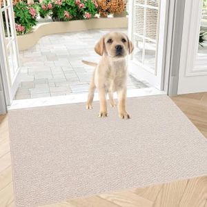 Paillasson int&eacute;rieur 60 x 90 cm, tapis antid&eacute;rapant pour int&eacute;rieur et ext&eacute;rieur, paillasson lavable et imperm&eacute;able pour entr&eacute;e, tapis absorbant pour entr&eacute;e, porte d'entr&eacute;e (Beige, 80 x 120 cm) (ayjfr, neuf)