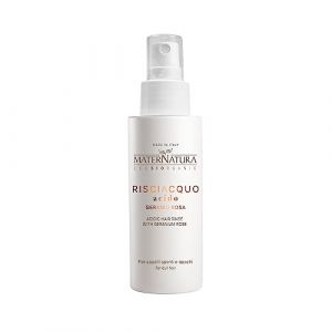 Maternatura, Rinçage Acide pour Cheveux au Géranium Rose, Spray de Rinçage Final aux Acides de Fruits pour Éliminer les Résidus de Calcaire, Prêt à l'Emploi, Bio, Made in Italy - 150 ml (levanitashop, neuf)
