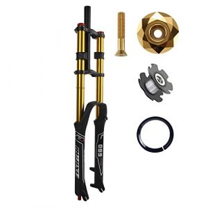 Fourche Suspension Avant VTT 26 27,5 29 Pouces Frein À Disque Air Fourche vers Le Bas 1-1/8" Droit 1-1/2" Conique VTT Fourche Vélo À Triple Arbre Voyage 135mm Libération Rapide 2440g (LLONGSHOP, neuf)
