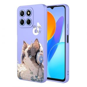 BORYA Silicone Coque pour Honor X8 5G / Honor X6 / Honor 70 Lite, Antichoc Souple Soyeux Tr&egrave;s Mince Premium TPU Housse, &Eacute;l&eacute;gant Simple Mignon Motif &Eacute;tui, Anti-Rayures Tissu Microfibre, P4 (Boerya, neuf)