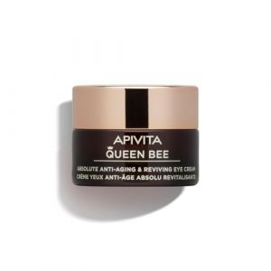 Apivita Queen Bee Cr&egrave;me Yeux Anti-&Acirc;ge Absolu R&eacute;g&eacute;n&eacute;rante 15ml - Avec Gel&eacute;e Royale &agrave; Lib&eacute;ration Contr&ocirc;l&eacute;e, Propolis, Miel - Combat les rides des pattes d'oie et les poches sous les yeux (Skincare Expert France, neuf)