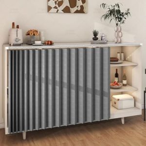 Rideaux D'armoire Rideaux De Cuisine Courts Rideaux D'armoire à Chaussures Anti-poussière Rideaux De Salle De Bain Imperméables Rideaux sous l'évier Rideaux Multifoncti(Size:W:90 x H:80cm,Color:Gris) (qintaoyingmz, neuf)