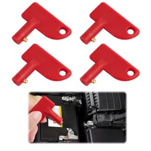 EUYKQNOI 4 Pièces Clés pour Interrupteur de Batterie de Voiture, Clé Coupe-Batterie, Clé de Commutateur D'Isolateur de Batterie, Clé Coupe Circuit Batterie pour Voiture Bateau Camion (QSDMY, neuf)