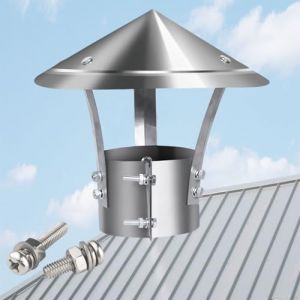 YJSGHRHL Chapeau de Cheminée Poêle, Capot de Tuyau de Cheminée, Capuchon de Cheminée Anti Pluie for Conduit de 180-240mm de diamètre, Couvercle de Vent for Toit, avec des vis métalliques(17cm) (hubeiningpinghuishangmaoyouxiangongsi, neuf)