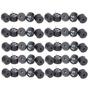 FTVOGUE 50 Pcs Type électromagnétique Piezo Buzzer 16ohm AC 2KHz 3V 5V 9V 12V Buzzer Passif (Astyer-K, neuf)