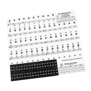 Autocollants Pour Clavier De Piano À 37/49/54/61/88 Touches Adaptés Aux Débutants Lettres Amovibles Fondu Pratique Amusant (Ruizieng, neuf)